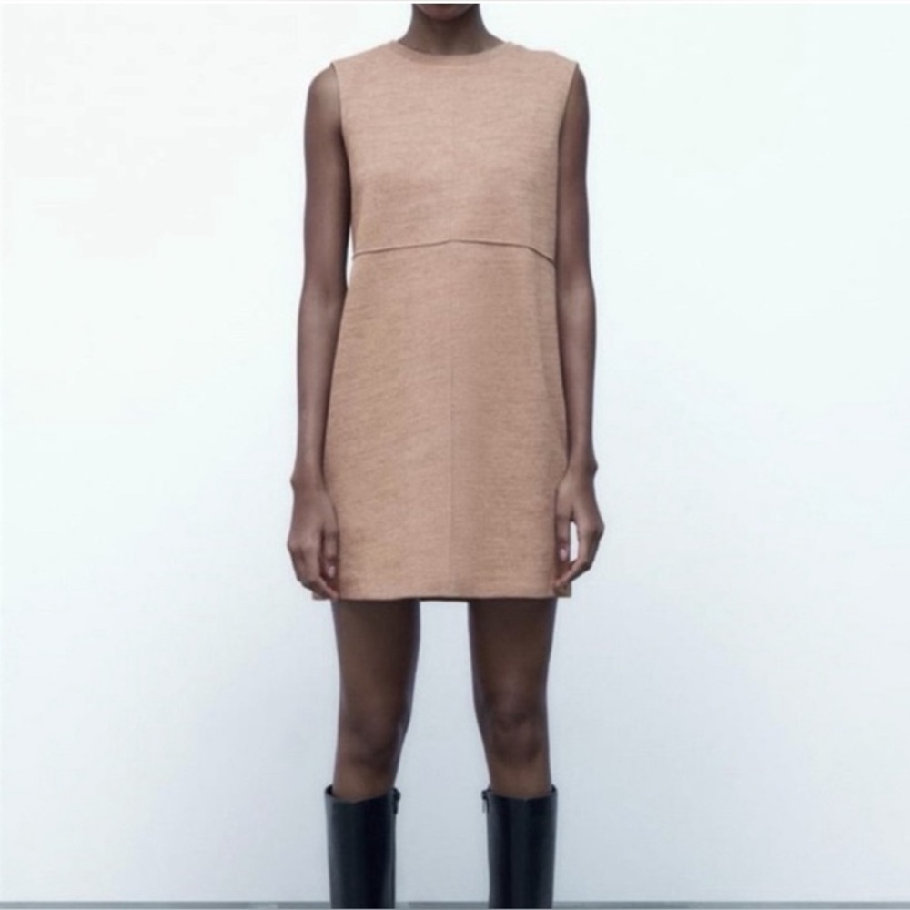 Zara Sleeveless Mauve Shift Dress